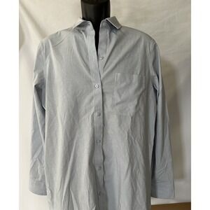 Orvis men's blue button down dress shirt long sleeve size 14